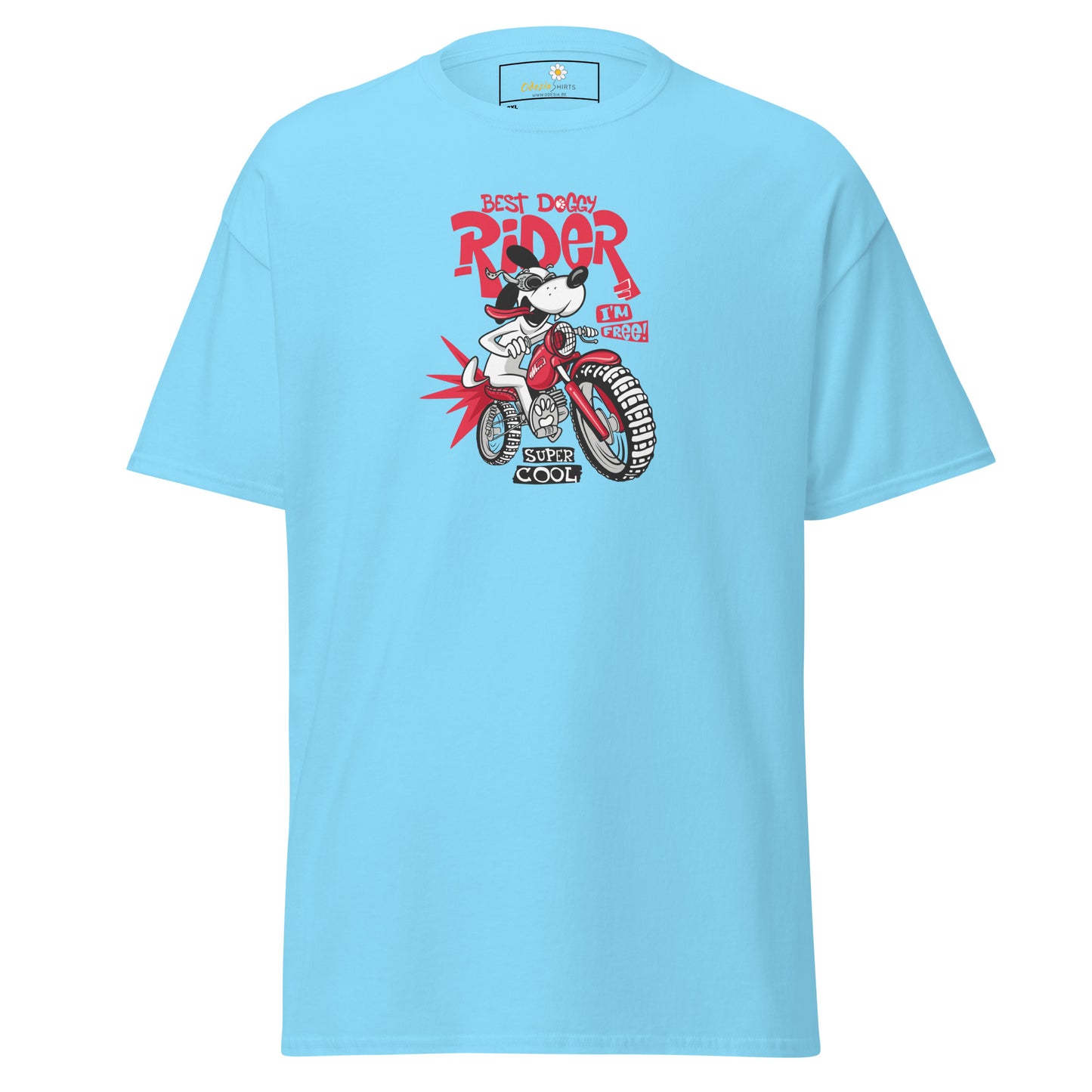 T-shirt classique pour homme - VINTAGE DOGGY RIDE - GRAND
