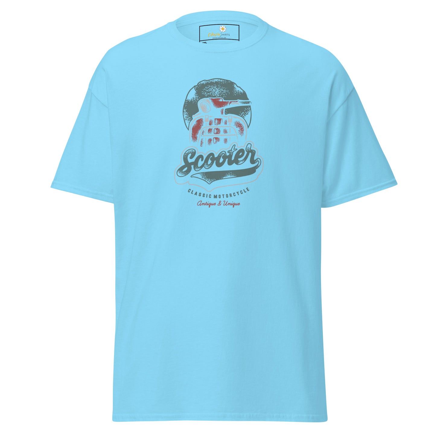 Heren klassiek t-shirt - VINTAGE SCOOTER - GROOT