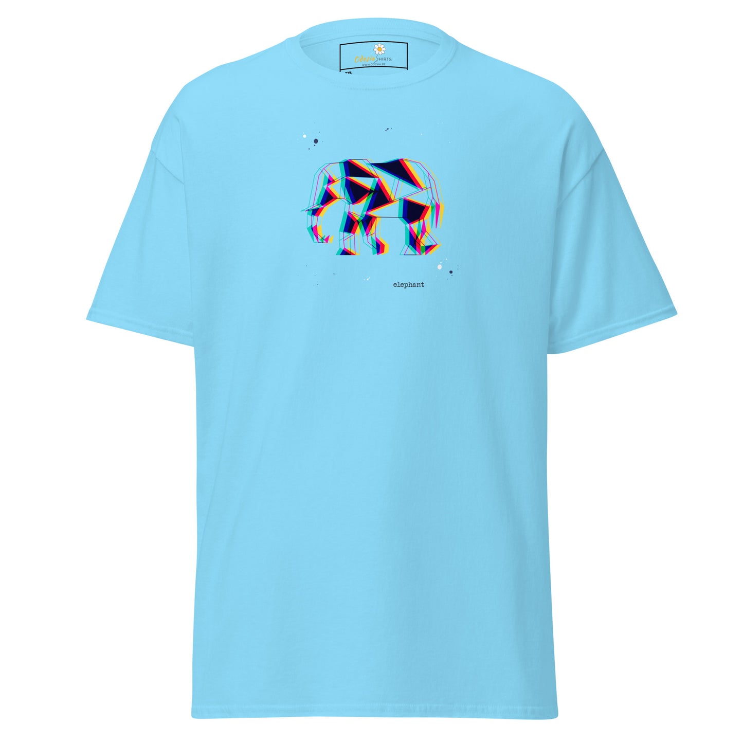 T-shirt classique unisexe - CARRÉS ÉLÉPHANTS ABSTRAITS - GRAND