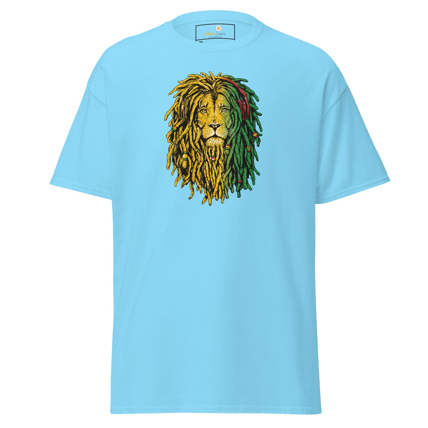 Heren klassiek t-shirt - WILDLIFE REGGAE LION - GROOT