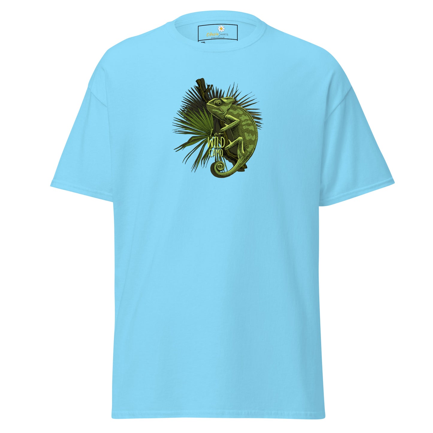 Heren klassiek t-shirt - WILDLIFE CAMELEON - GROOT
