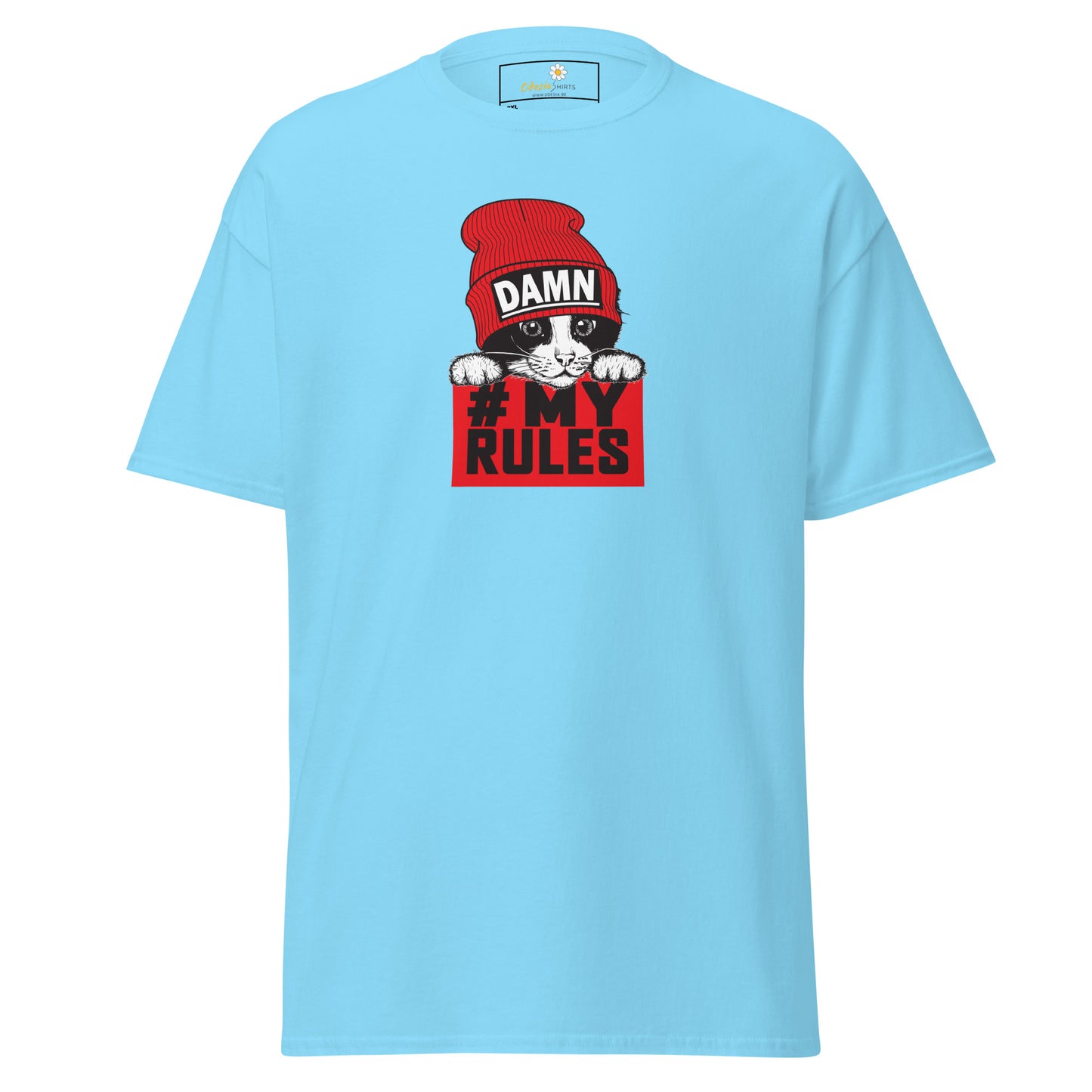 T-shirt classique unisexe - ANIMAUX AMUSANTS CHAT MES RÈGLES - GRAND
