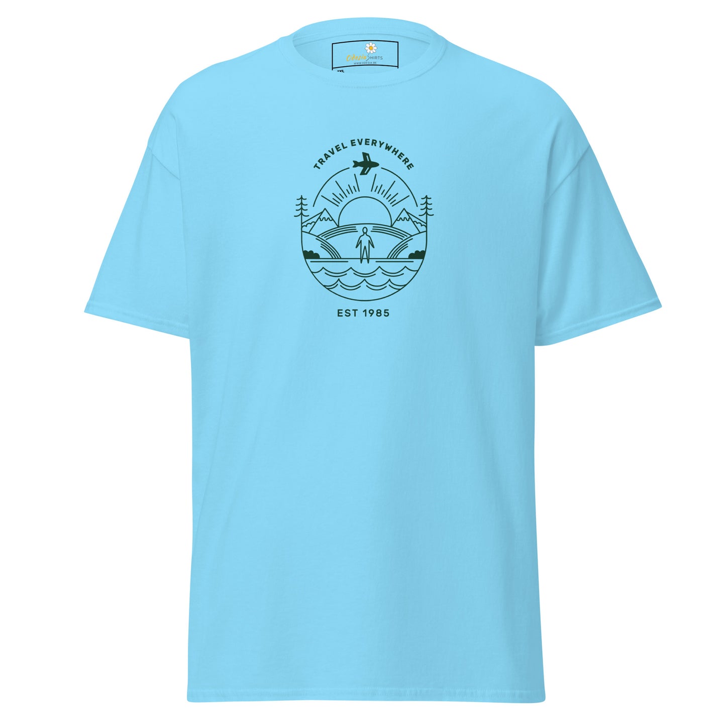 Unisex classic t-shirt - ADVENTURE TRAVEL EVERYWHERE - BIG