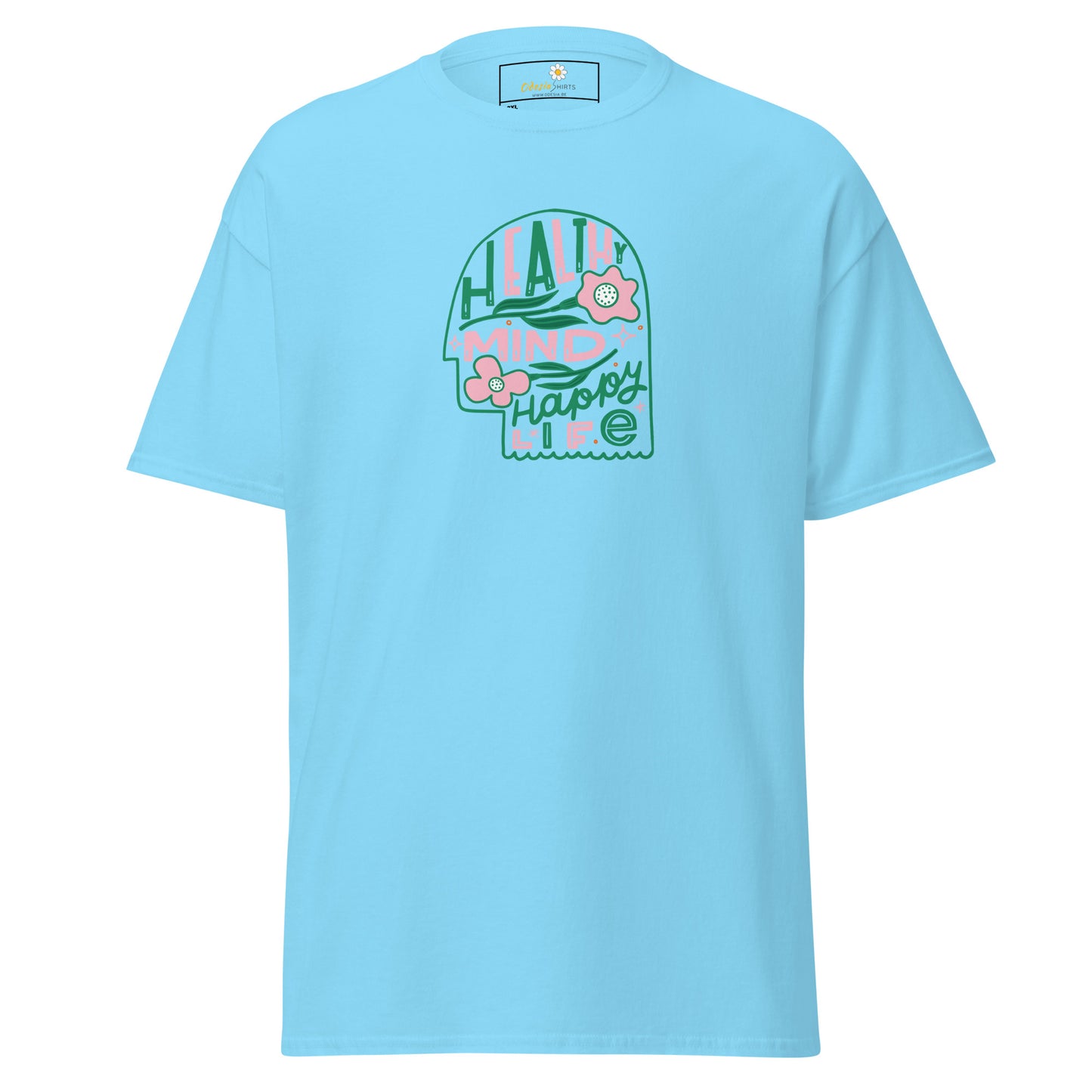 Heren klassiek t-shirt - TEKST GEZONDE GEEST LEVEN - GROOT