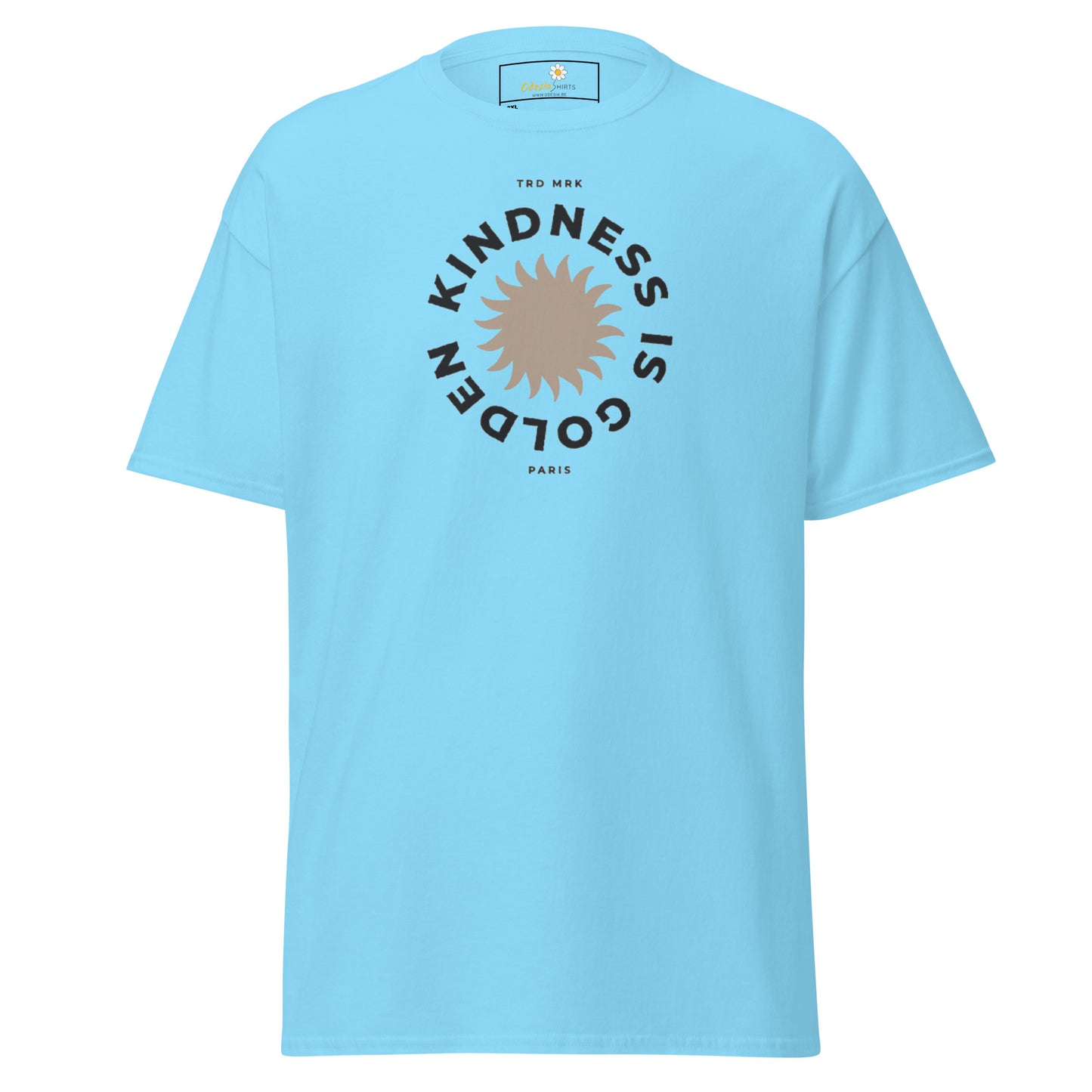 T-shirt classique pour homme - Texte « La gentillesse est d'or » - Grand