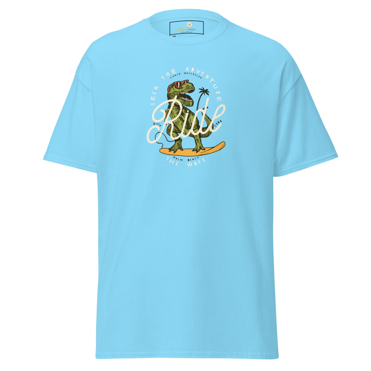 T-shirt classique pour homme - WILDLIFE DINOSAURUS RIDE WAVES - GRAND