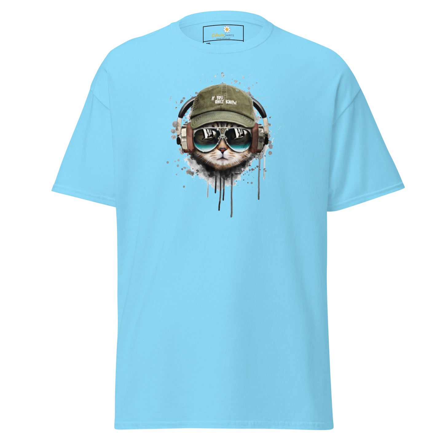 Unisex classic t-shirt - ANIMALS MUSIC CAT HAT - BIG