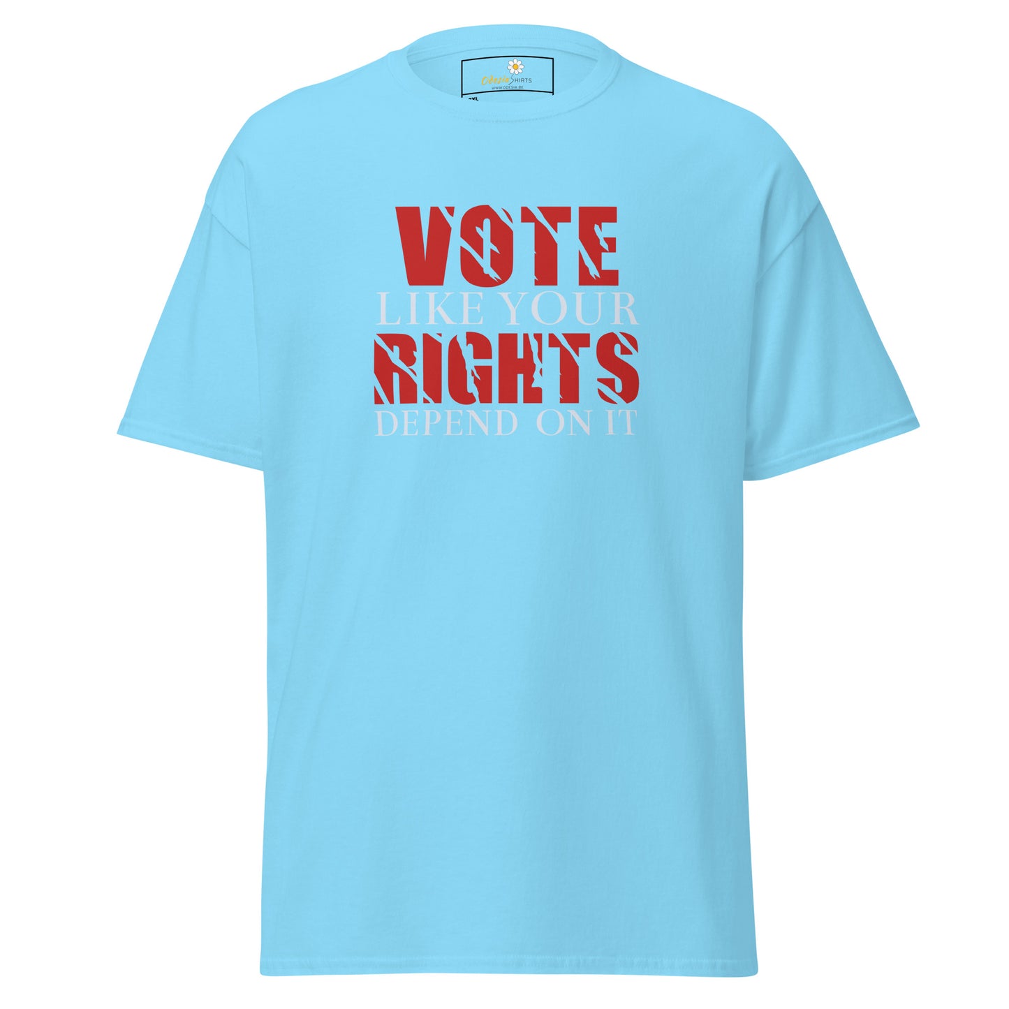 T-shirt classique pour homme - TEXTE VOTE J'AIME BIEN COMPTEZ SUR ELLE - GRAND