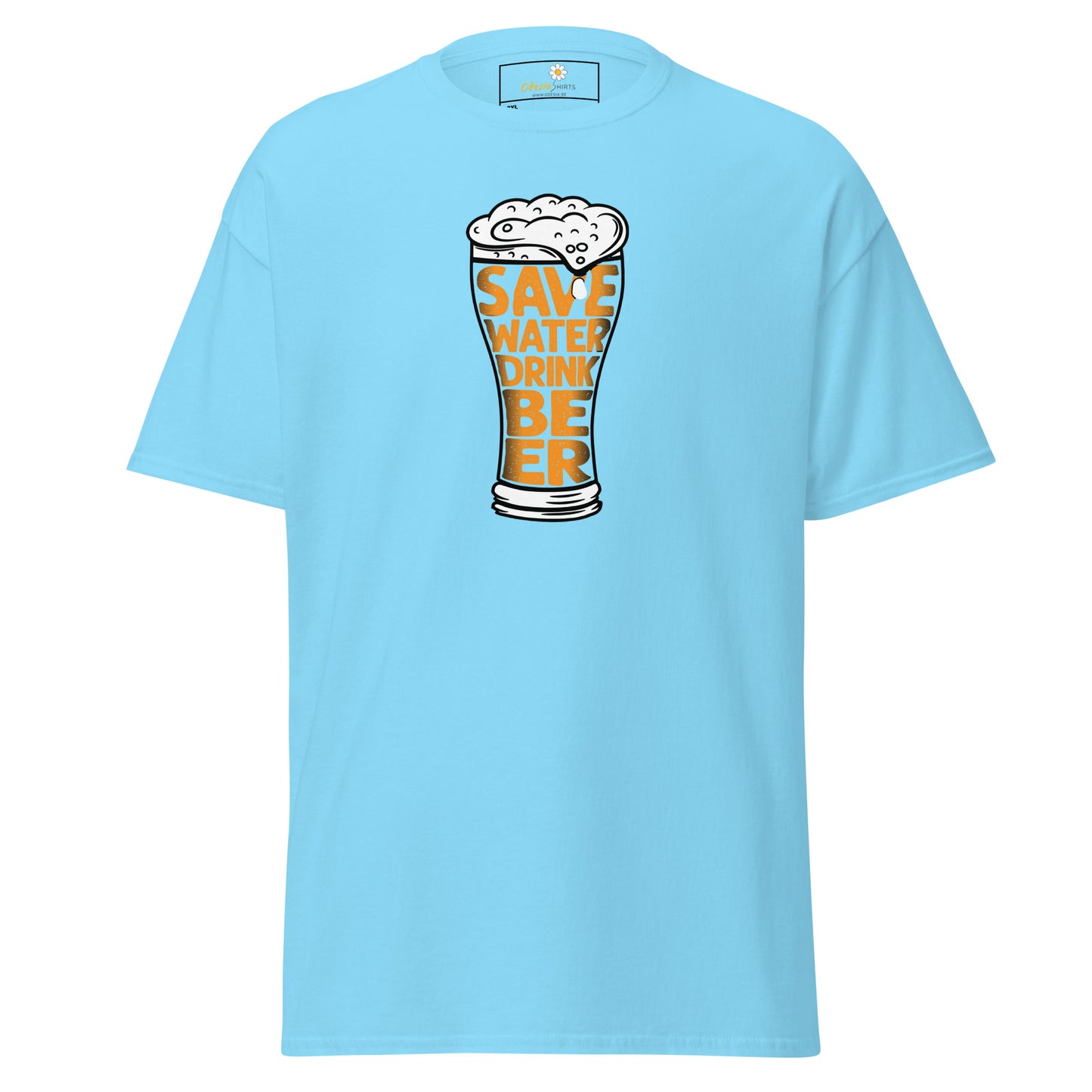 Unisex klassiek t-shirt - FUN SAVE WATER DRINK BEER - GROOT
