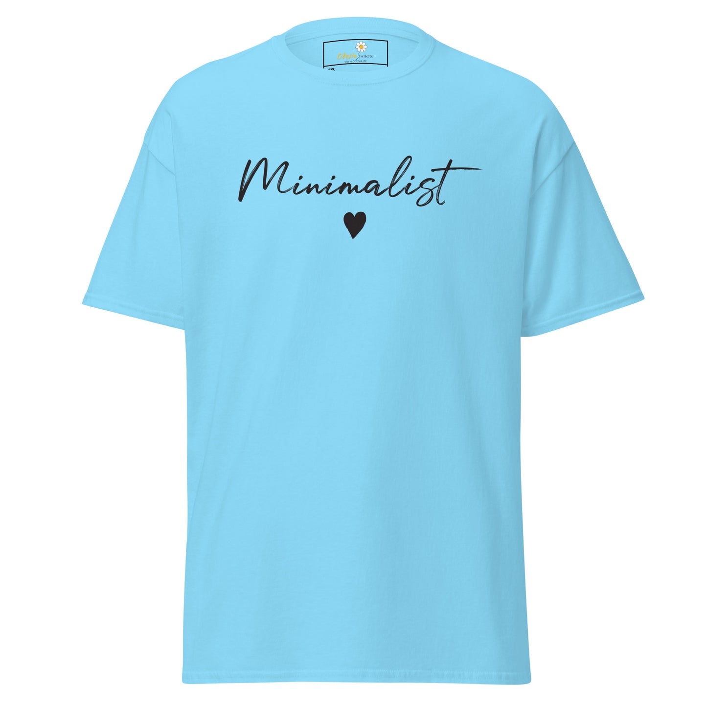 T-shirt classique pour homme - Texte minimaliste - Grand