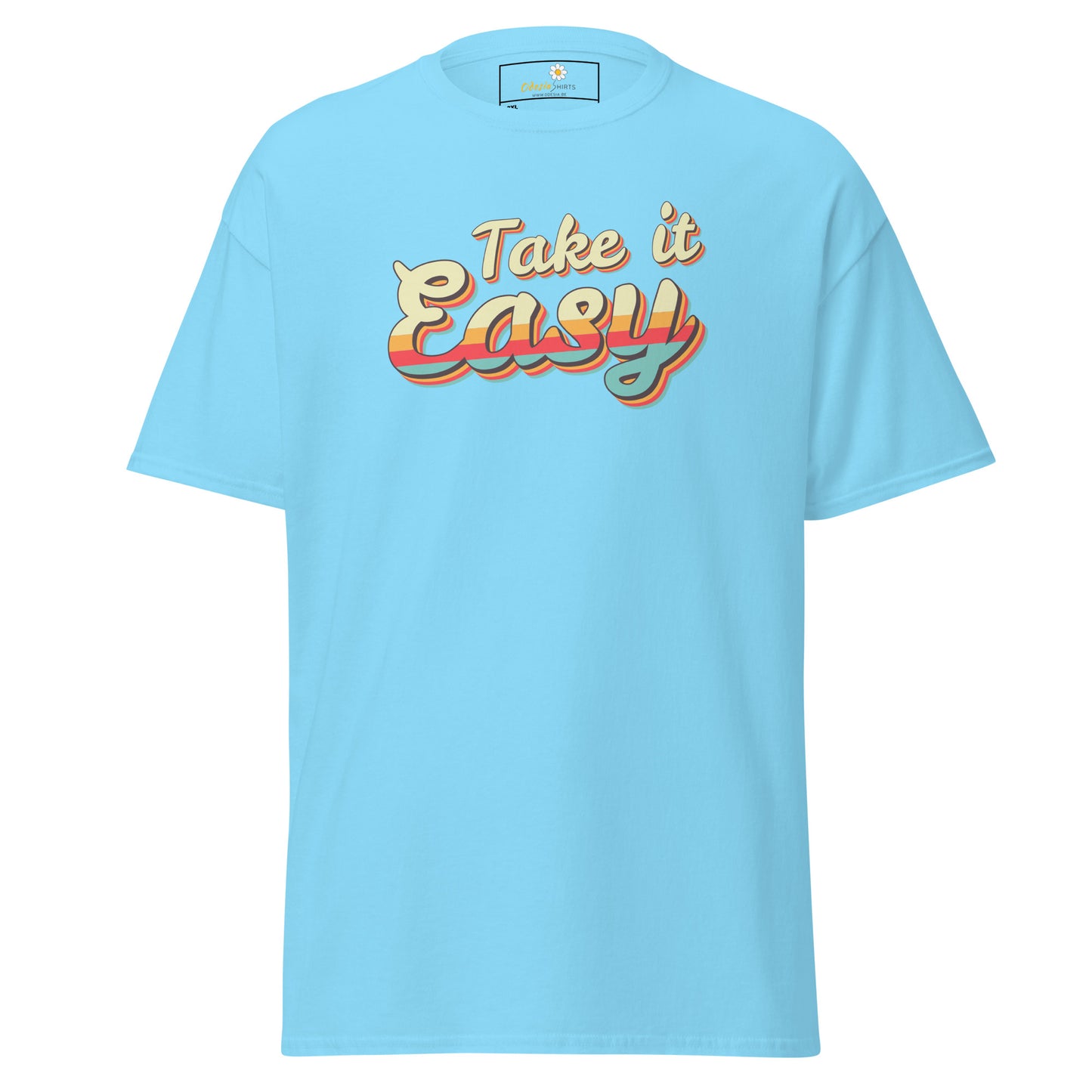 T-shirt classique pour homme - TEXT TAKE IT EASY - BIG