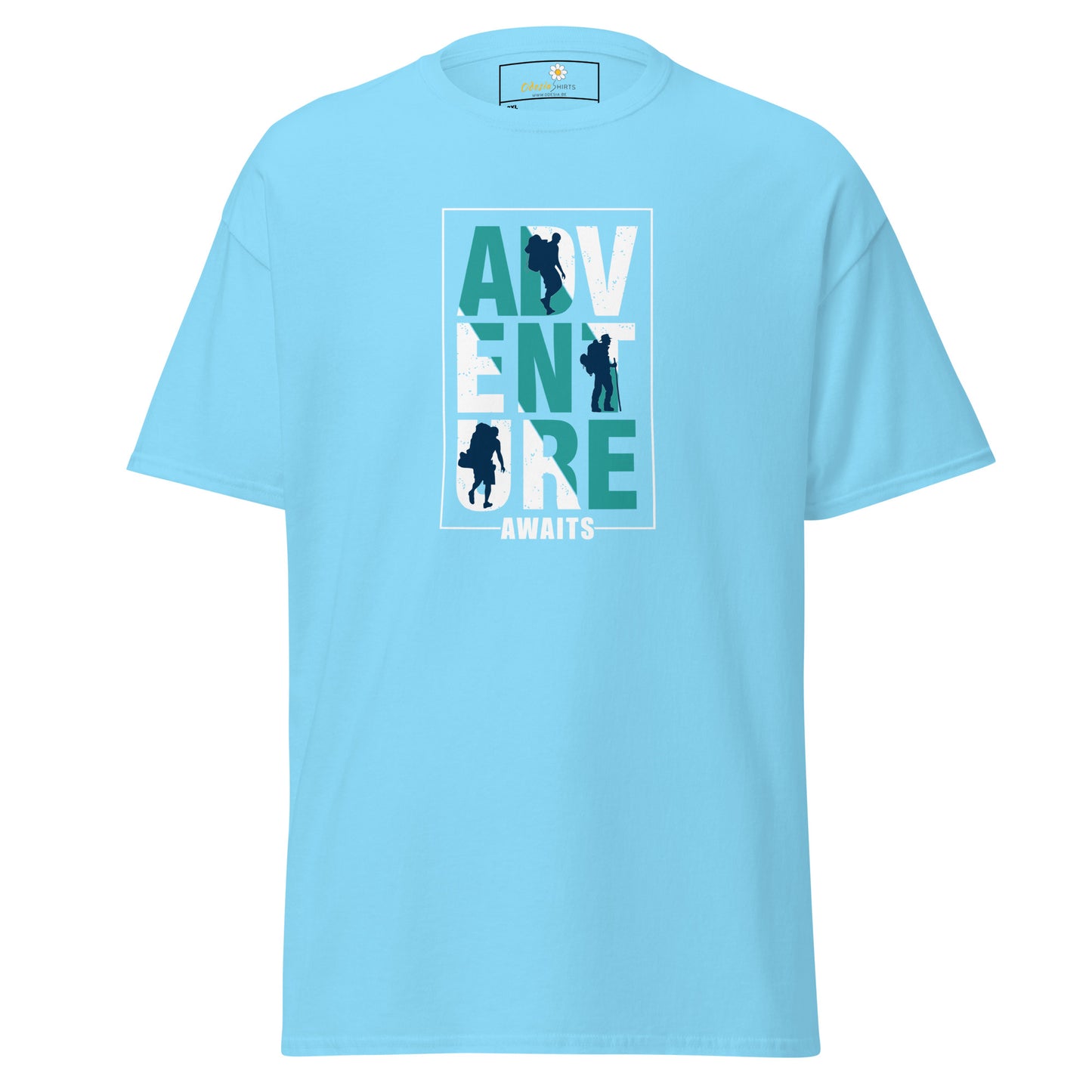 Unisex classic t-shirt - ADVENTURE AWAITS - BIG