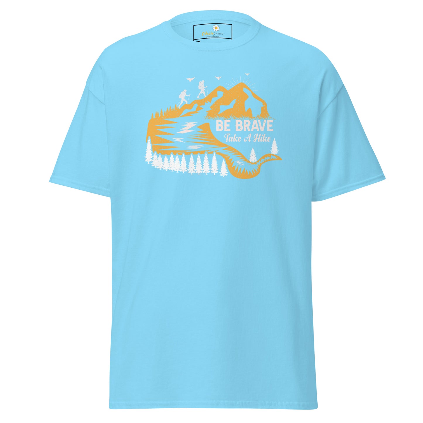 Unisex classic t-shirt - ADVENTURE BE BRAVE TAKE A HIKE - BIG