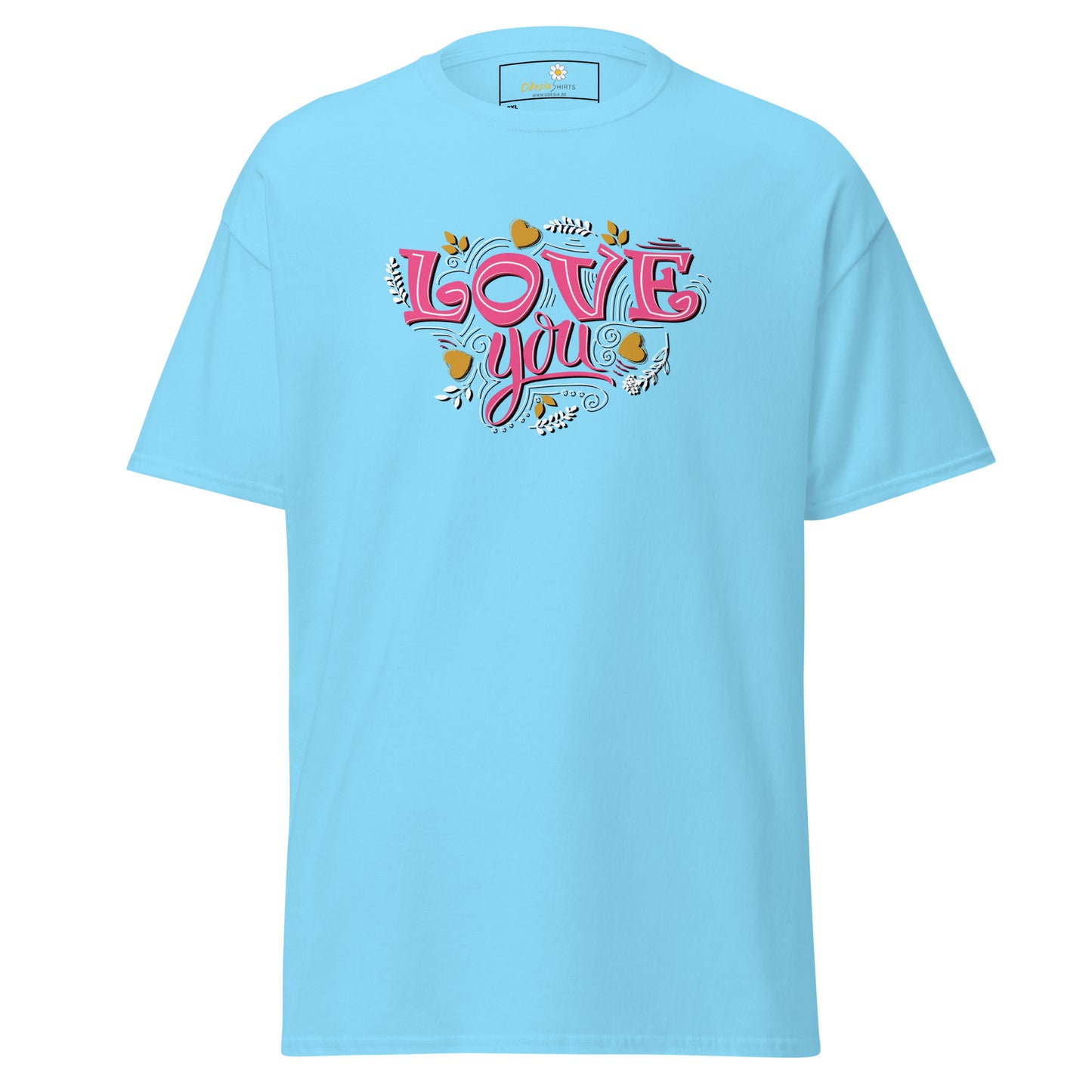 T-shirt classique pour homme - TEXT LOVE YOU - BIG