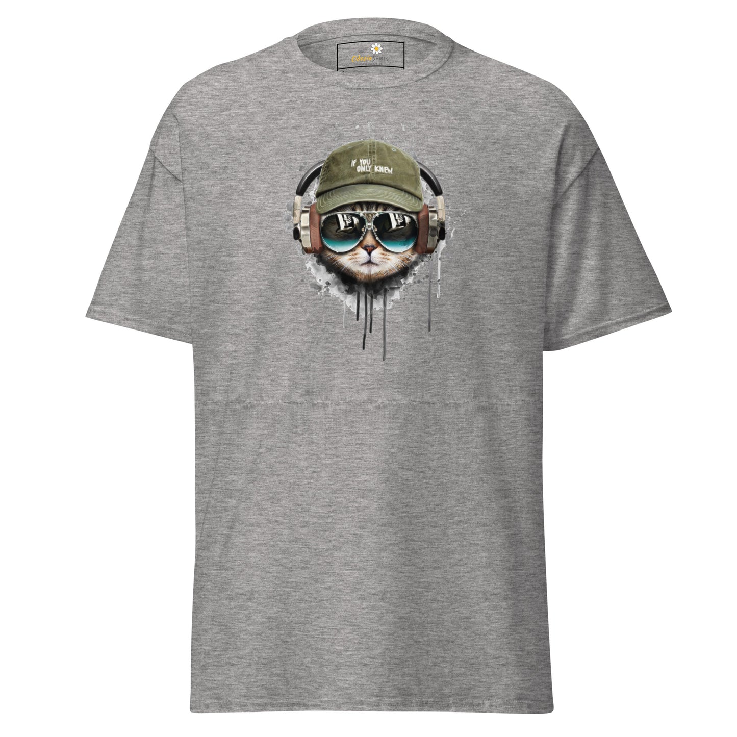 T-shirt classique unisexe - ANIMAUX MUSIQUE CHAT CHAPEAU - RÉGULIER