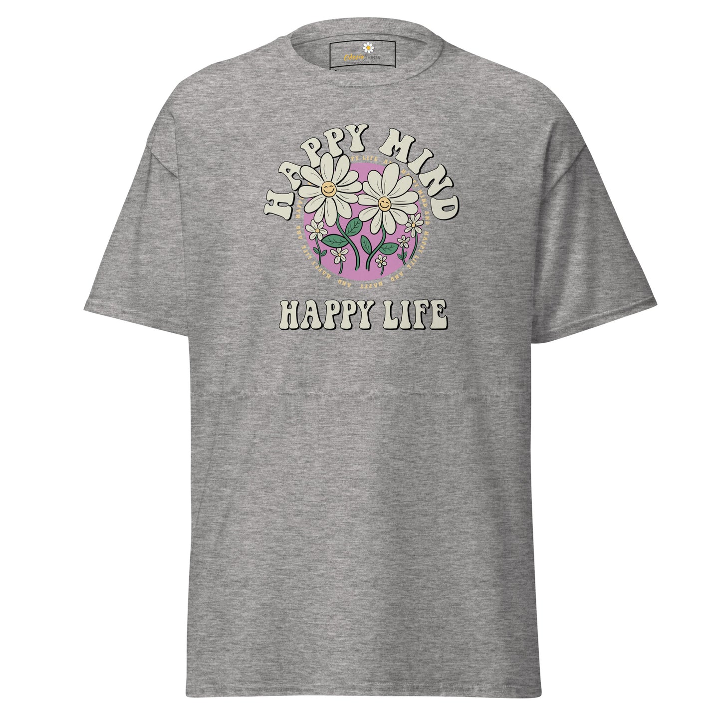 Unisex classic t-shirt - POSITIVE HAPPY MIND LIFE - REGULAR