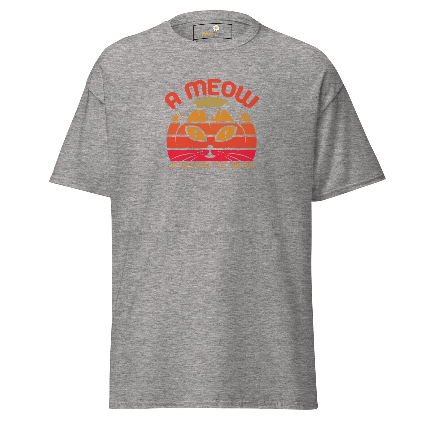 T-shirt classique unisexe - ANIMAUX UN CHAT MASSAGE LE CŒUR - RÉGULIER