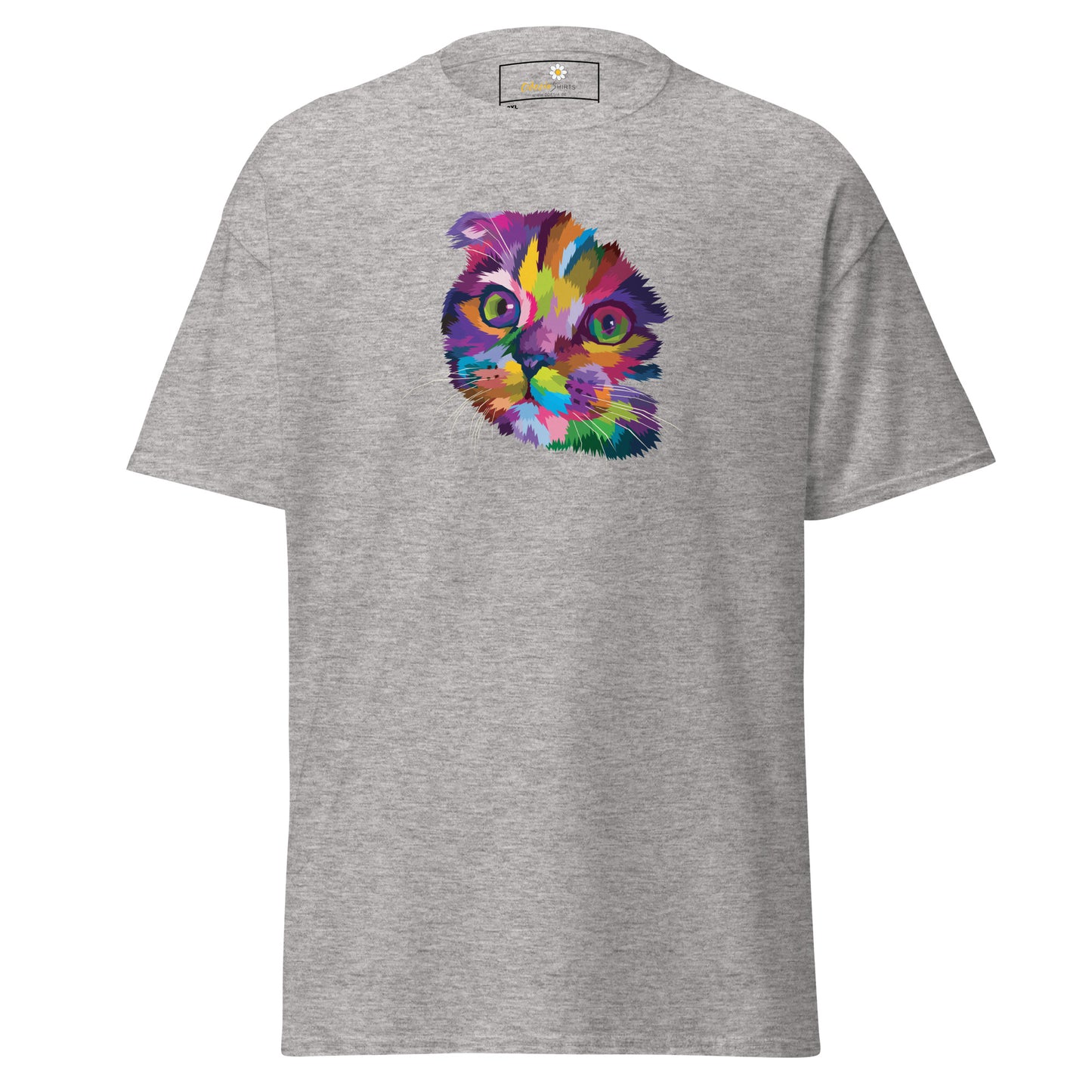 Unisex klassiek t-shirt - ANIMALS COLORFULL CATHEAD - GROOT