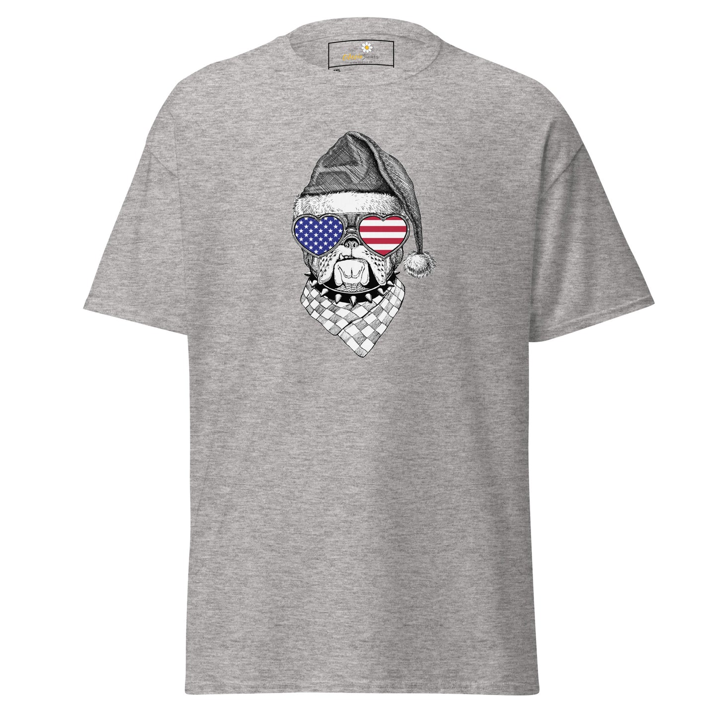 T-shirt classique unisexe - ANIMAUX TÊTE DE CHIEN USA - GRAND