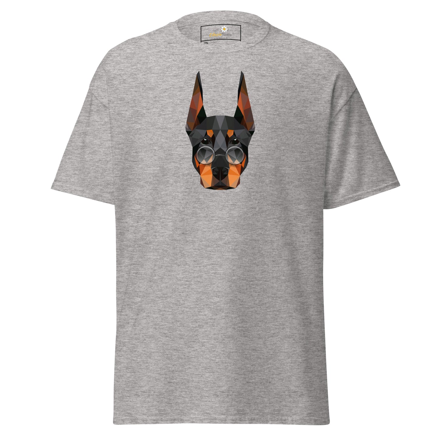 T-shirt classique unisexe - ANIMAUX TÊTE DE CHIEN LUNETTES - GRAND