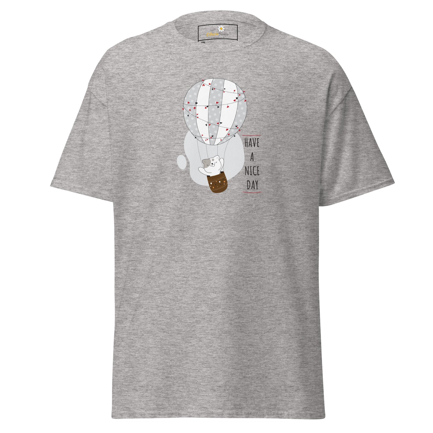 Unisex klassiek t-shirt - DIEREN KAT LUFTBALLON - GROOT
