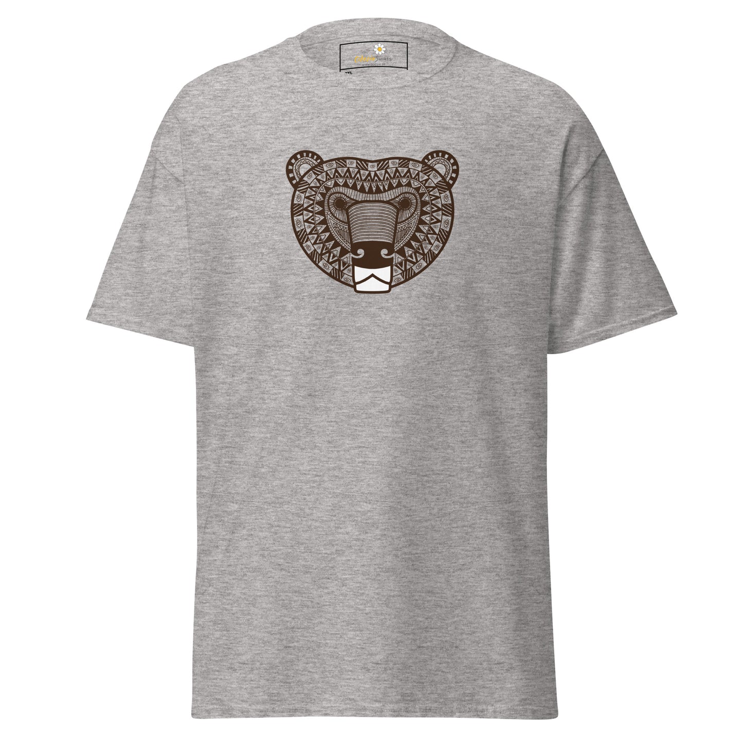 Klassiek heren t-shirt - WILDLIFE AZTECH BEAR - GROOT