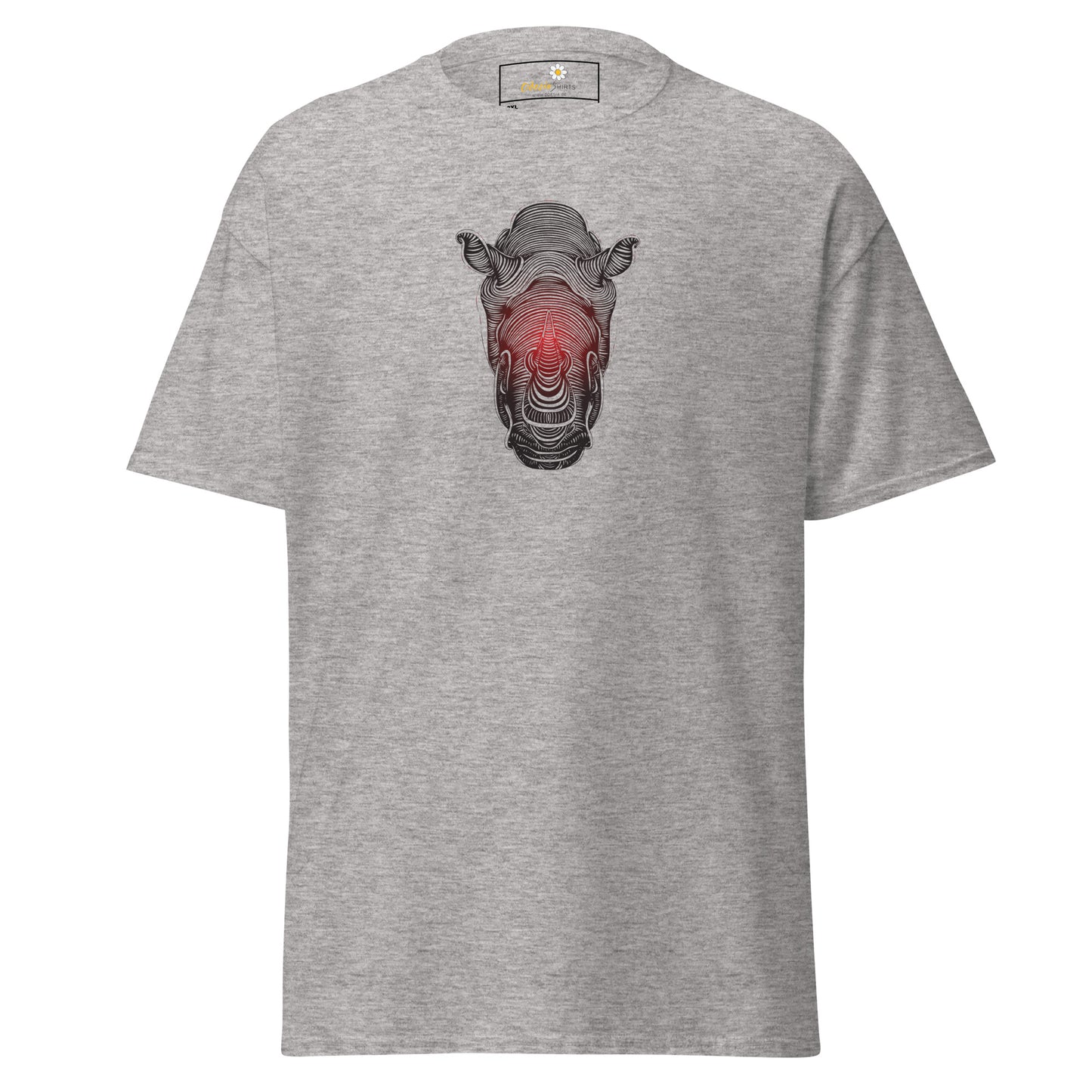 Heren klassiek t-shirt - WILDLIFE RHINO RED - GROOT