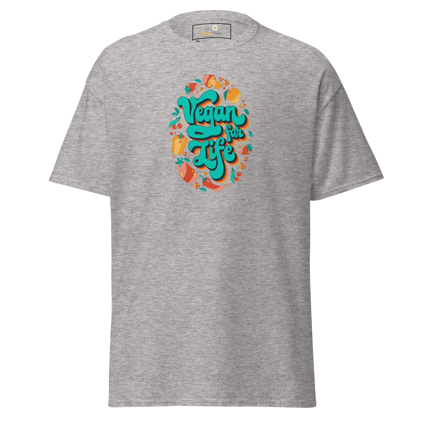 Klassiek T-shirt voor heren - VEGECOLO VEGAN FOR LIFE - GROOT