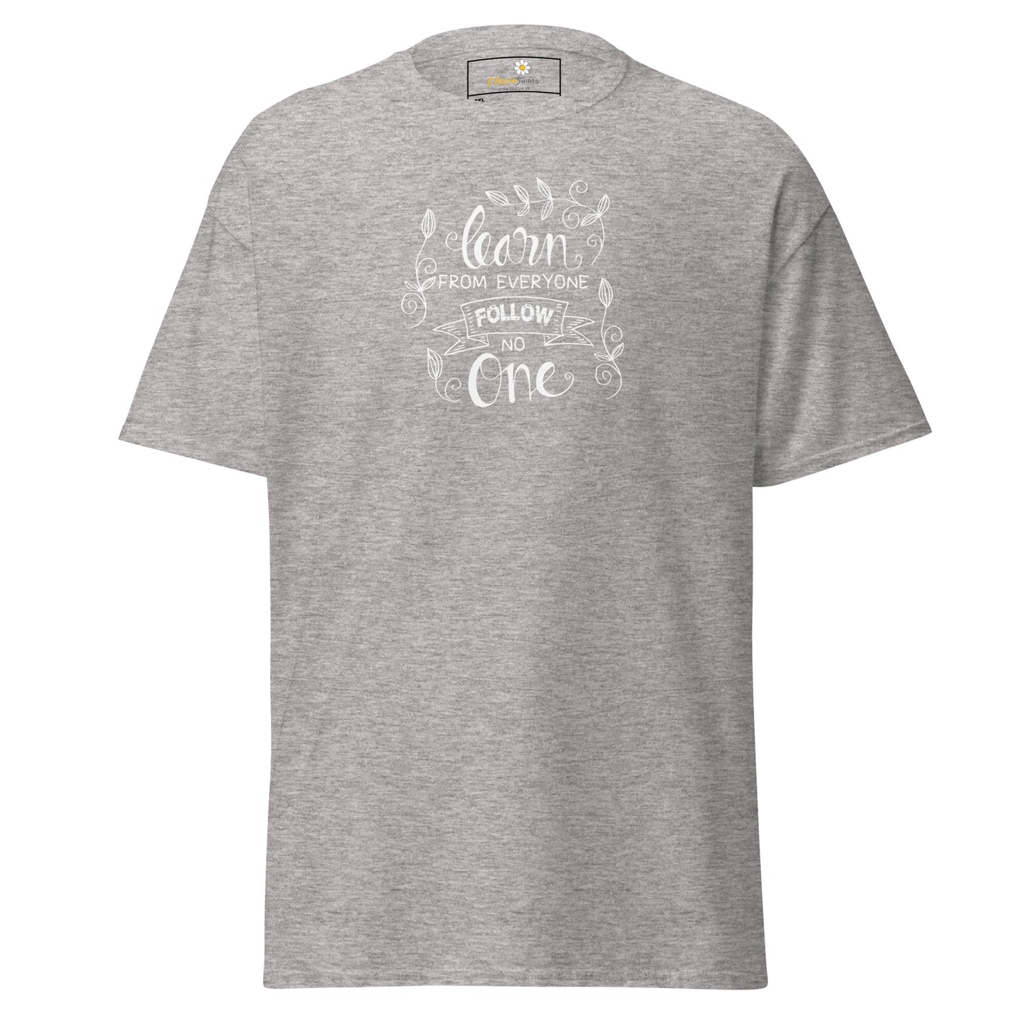 T-shirt classique pour homme - TEXTE APPRENEZ DE TOUS - GRAND