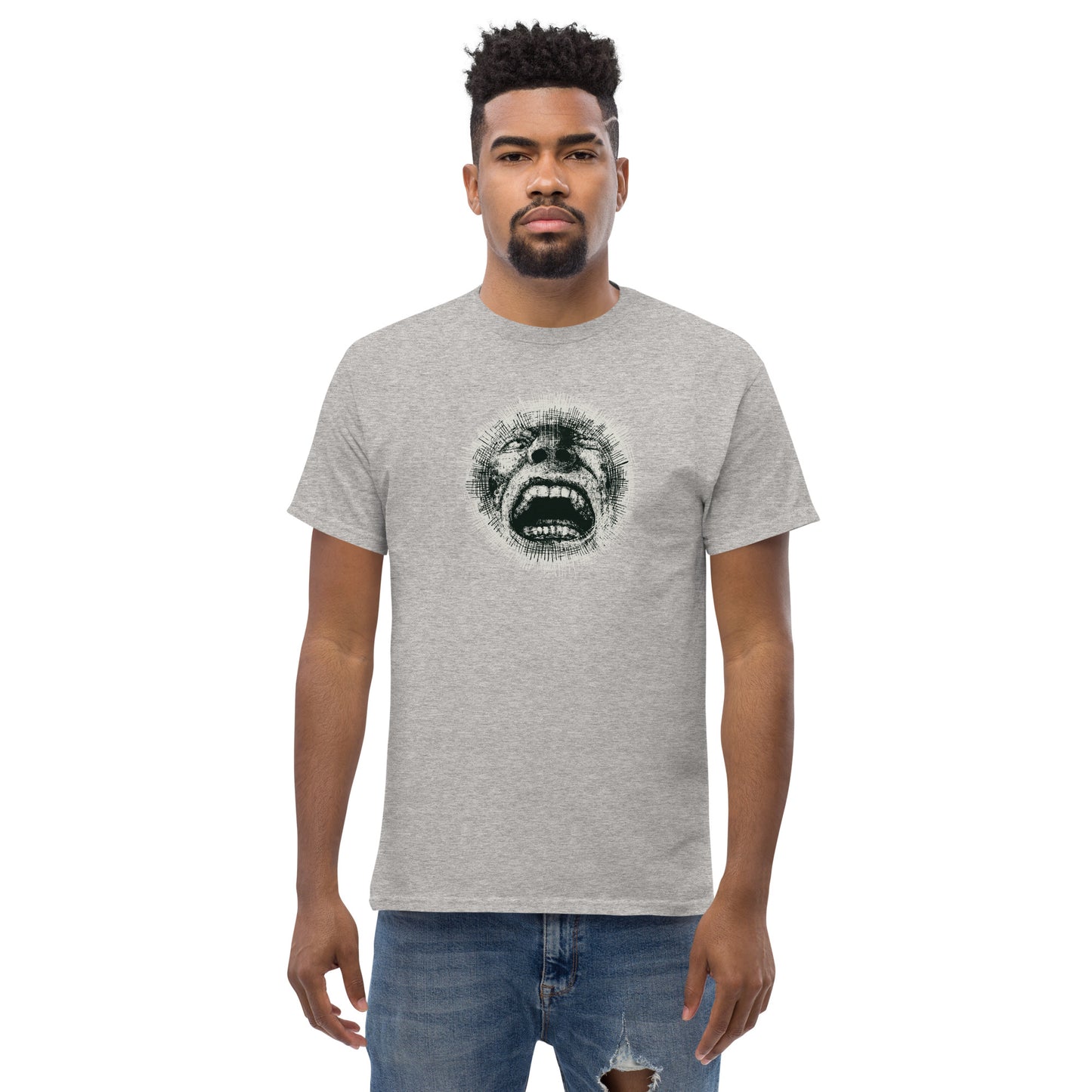 Unisex classic t-shirt - FANTASY SCREAMING HEAD - BIG