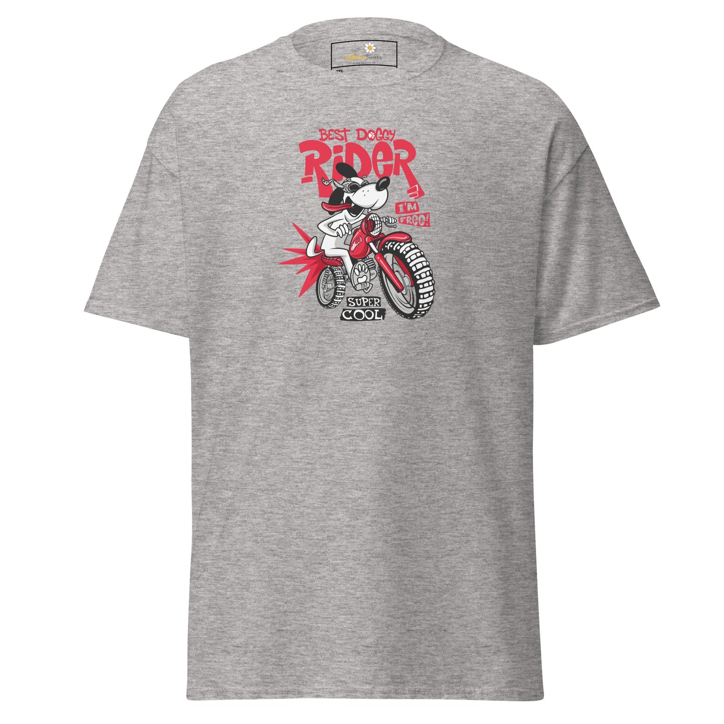 T-shirt classique pour homme - VINTAGE DOGGY RIDE - GRAND