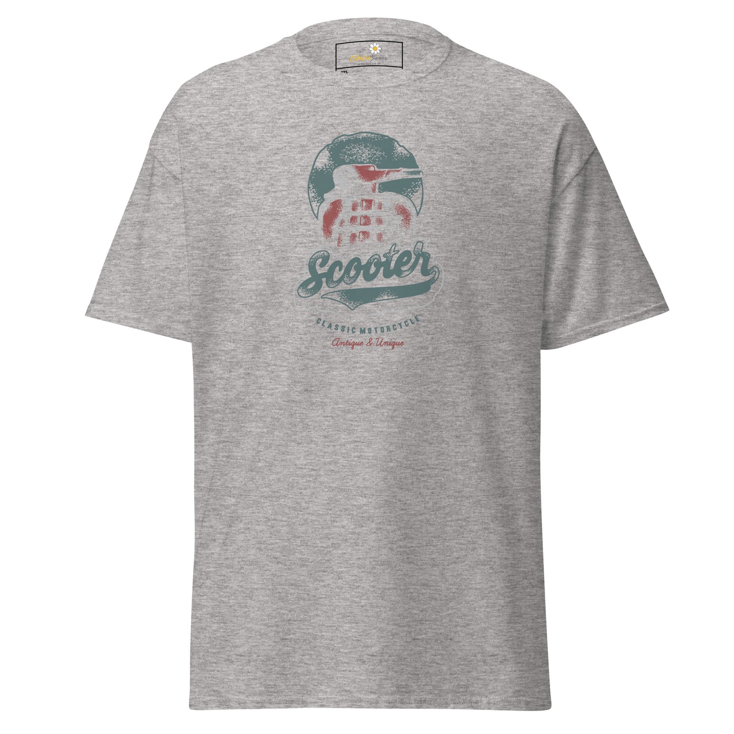 Heren klassiek t-shirt - VINTAGE SCOOTER - GROOT