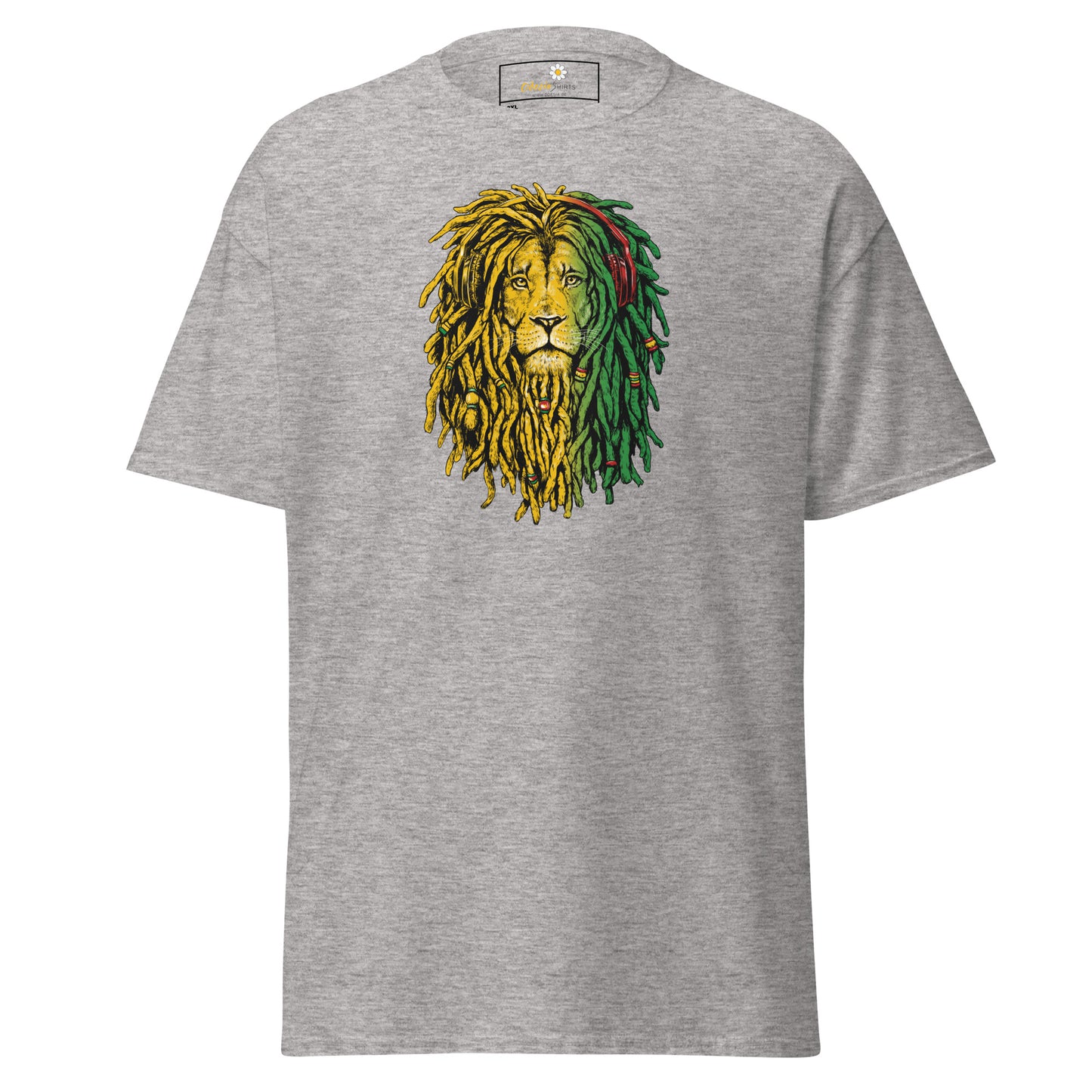 Heren klassiek t-shirt - WILDLIFE REGGAE LION - GROOT