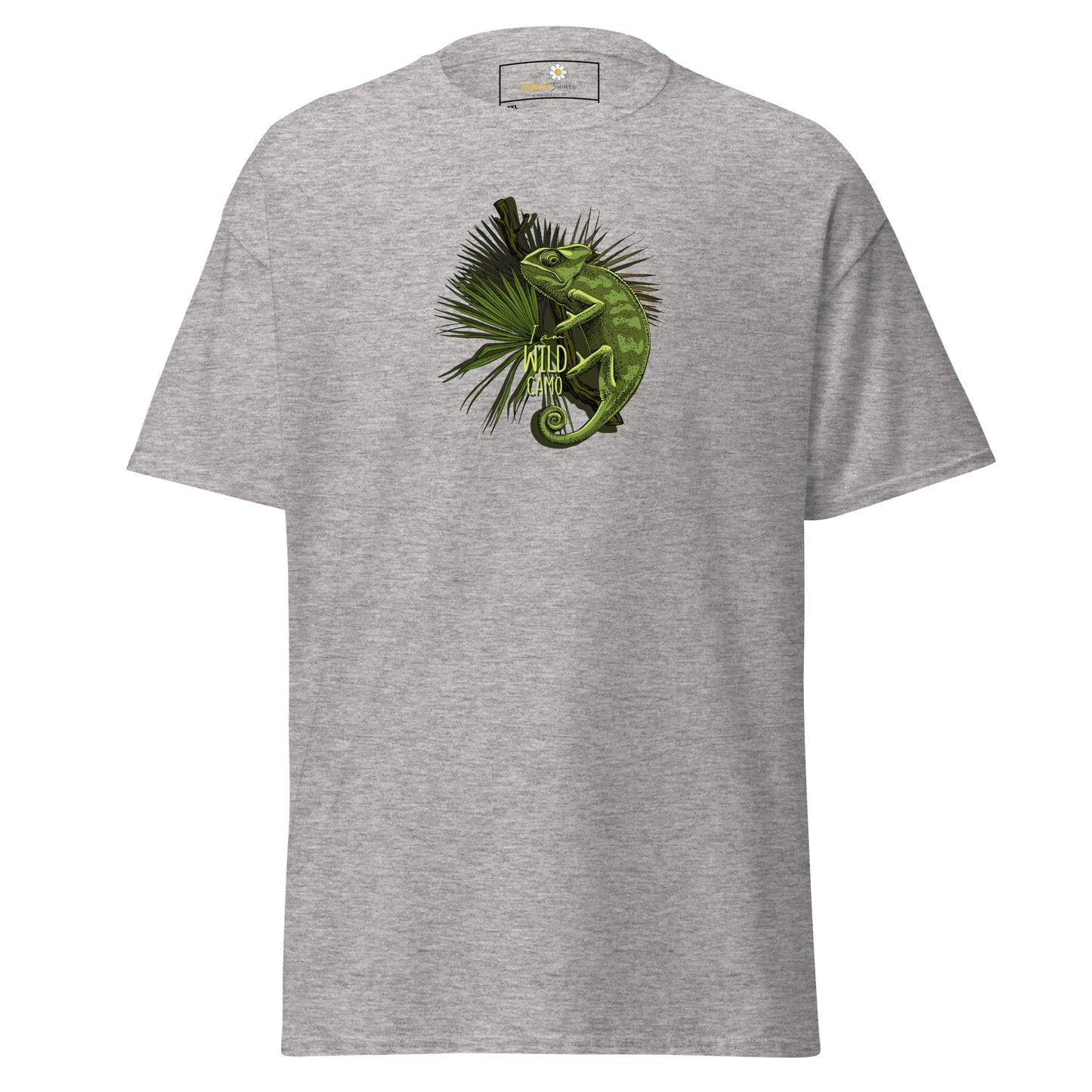 Heren klassiek t-shirt - WILDLIFE CAMELEON - GROOT
