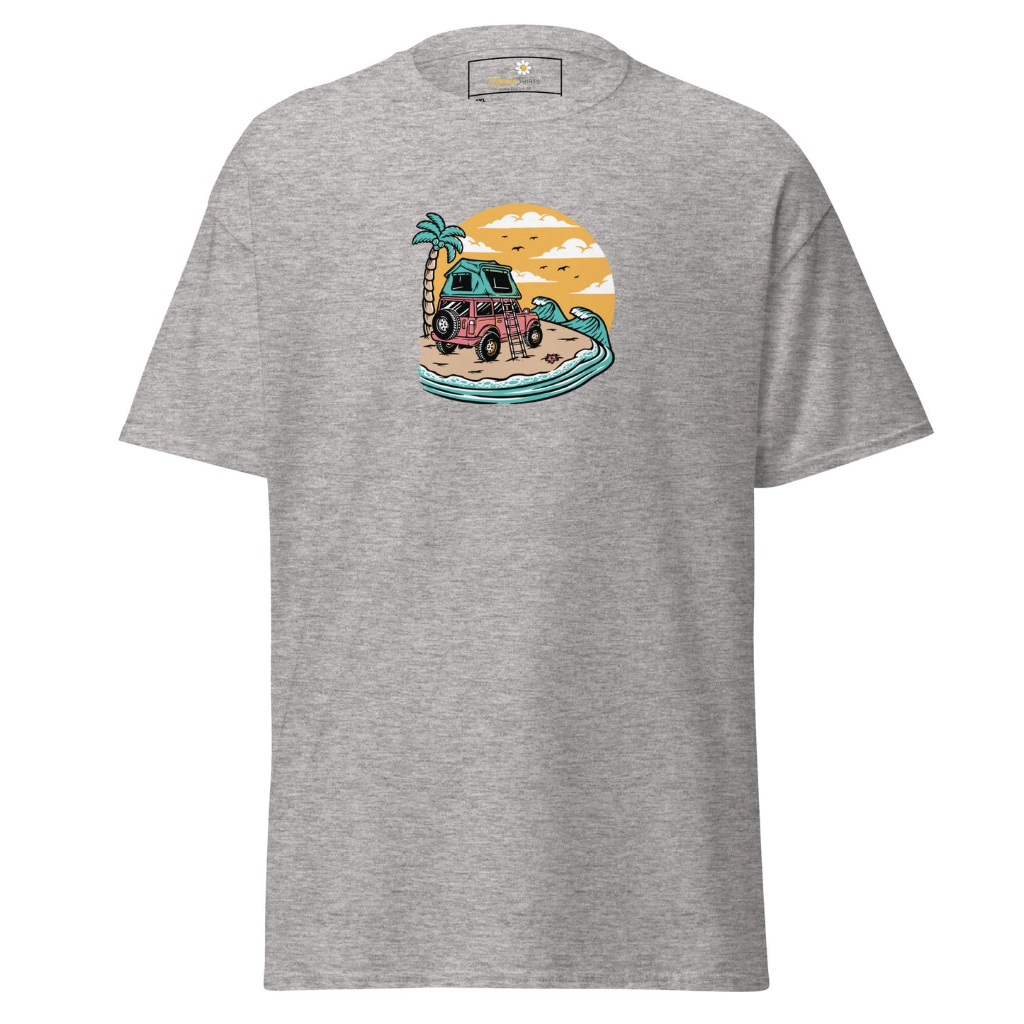 Heren klassiek t-shirt - SUMMER CAR TREE VIEW - GROOT