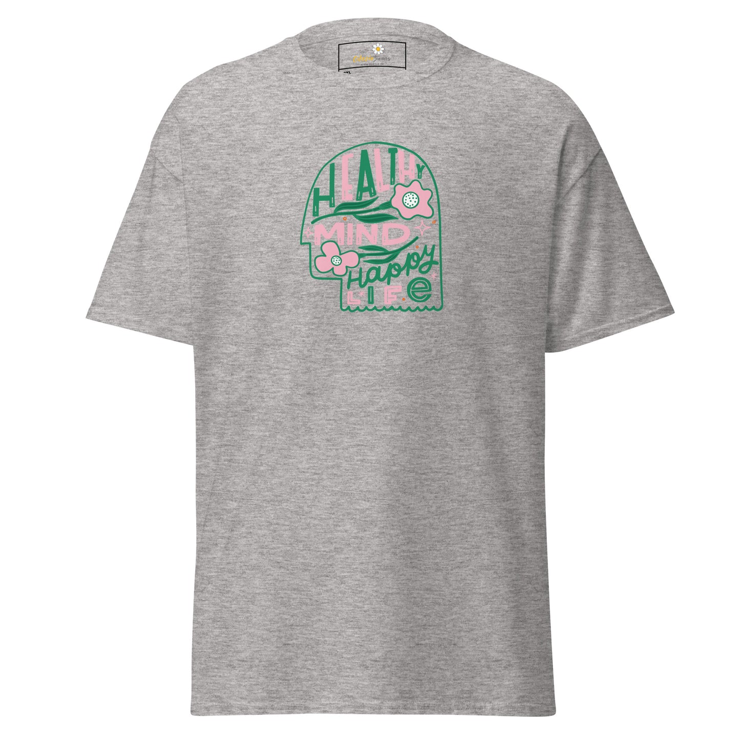 Heren klassiek t-shirt - TEKST GEZONDE GEEST LEVEN - GROOT
