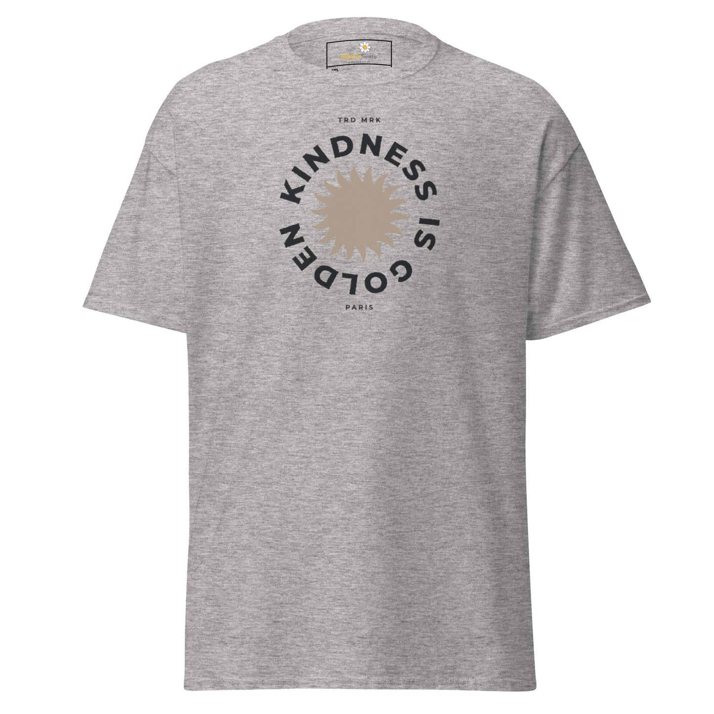 T-shirt classique pour homme - Texte « La gentillesse est d'or » - Grand