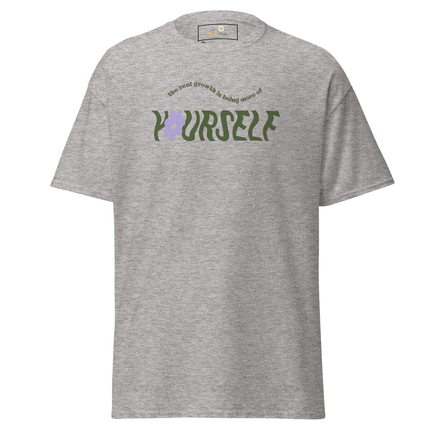 T-shirt classique pour homme - TEXTE ÊTRE PLUS SOI-MÊME - GRAND