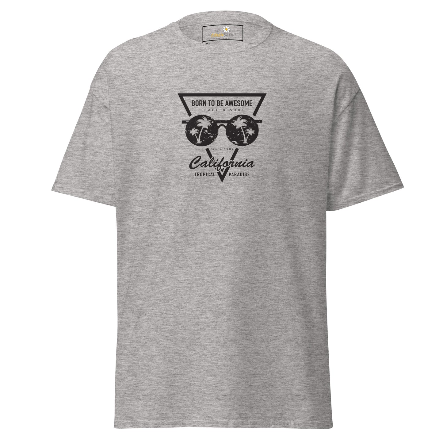 T-shirt classique homme - Lunettes d'été California - Grand