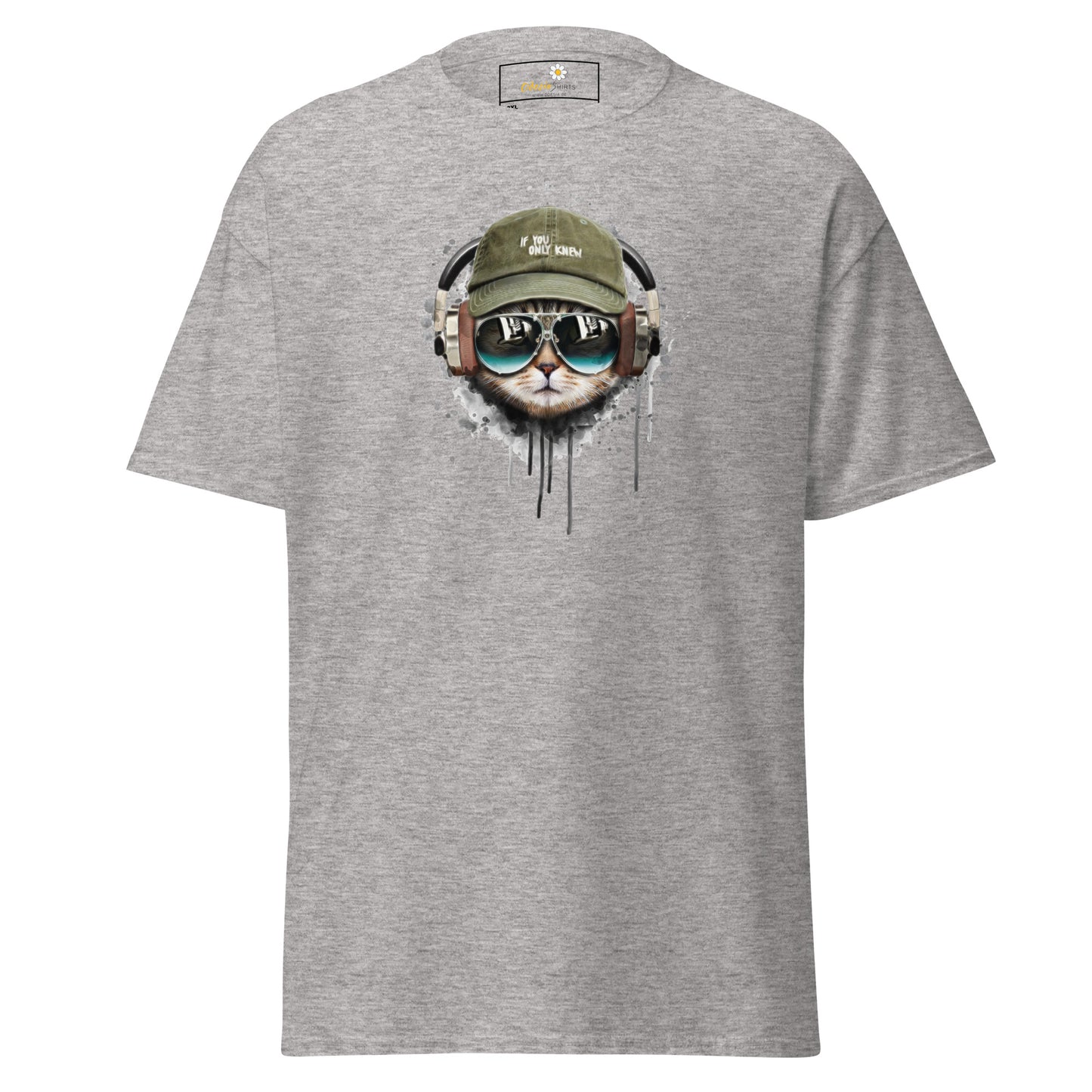 Unisex classic t-shirt - ANIMALS MUSIC CAT HAT - BIG