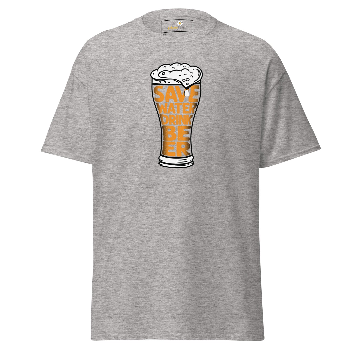 Unisex klassiek t-shirt - FUN SAVE WATER DRINK BEER - GROOT