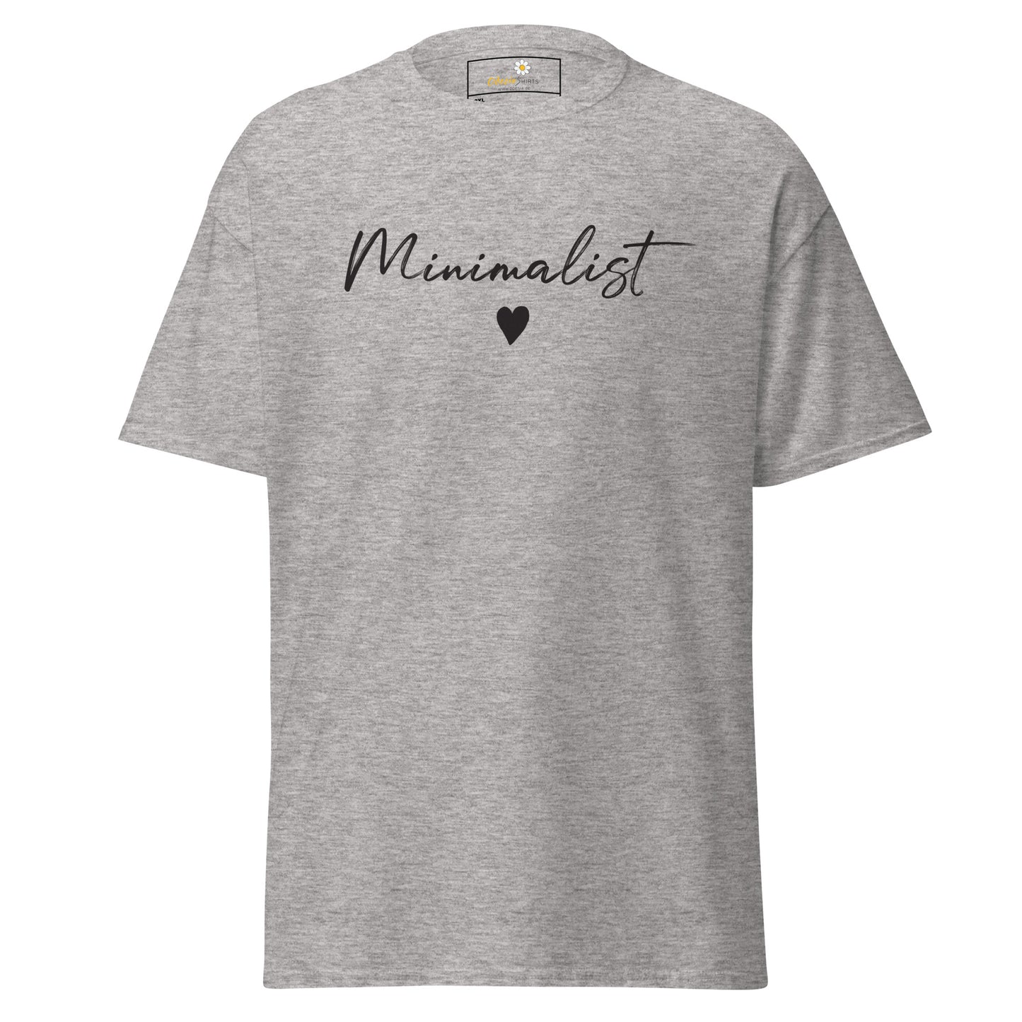 T-shirt classique pour homme - Texte minimaliste - Grand