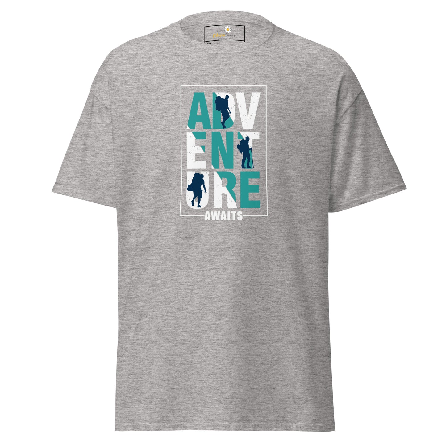 Unisex classic t-shirt - ADVENTURE AWAITS - BIG