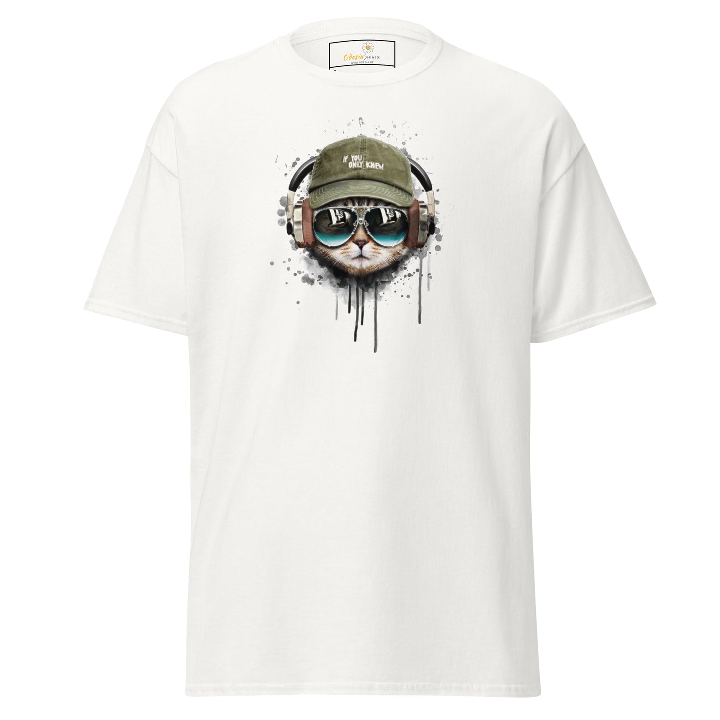 T-shirt classique unisexe - ANIMAUX MUSIQUE CHAT CHAPEAU - RÉGULIER