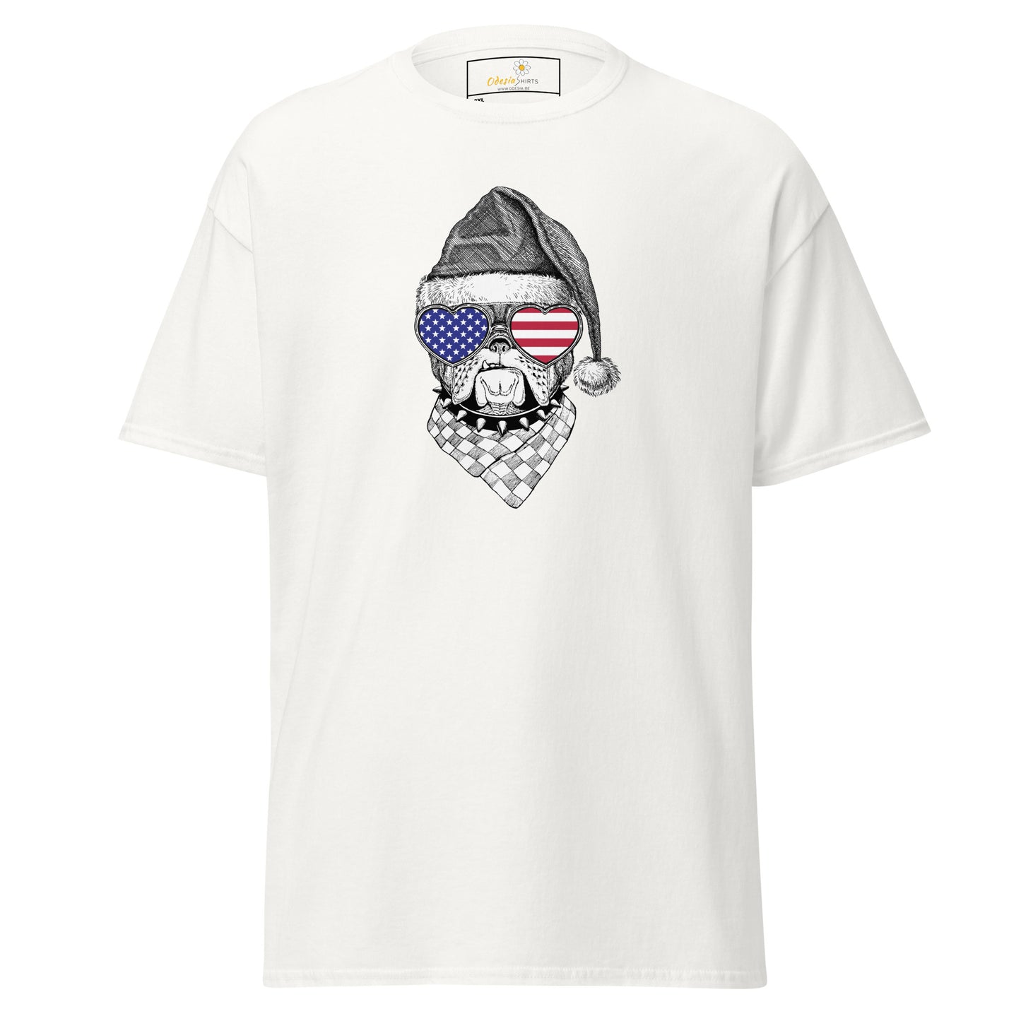 T-shirt classique unisexe - ANIMAUX TÊTE DE CHIEN USA - GRAND