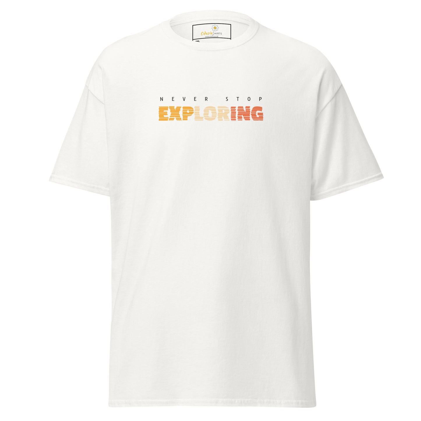 Unisex classic t-shirt - ADVENTURE TEXT NEVER STOP EXPLORING - BIG