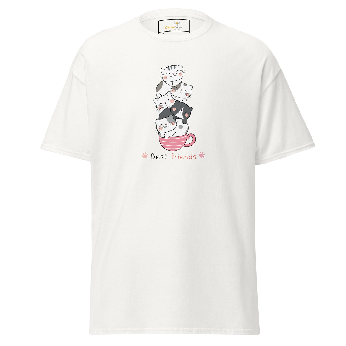 T-shirt classique unisexe - ANIMAUX CHATS DANS UNE TASSE - GRAND