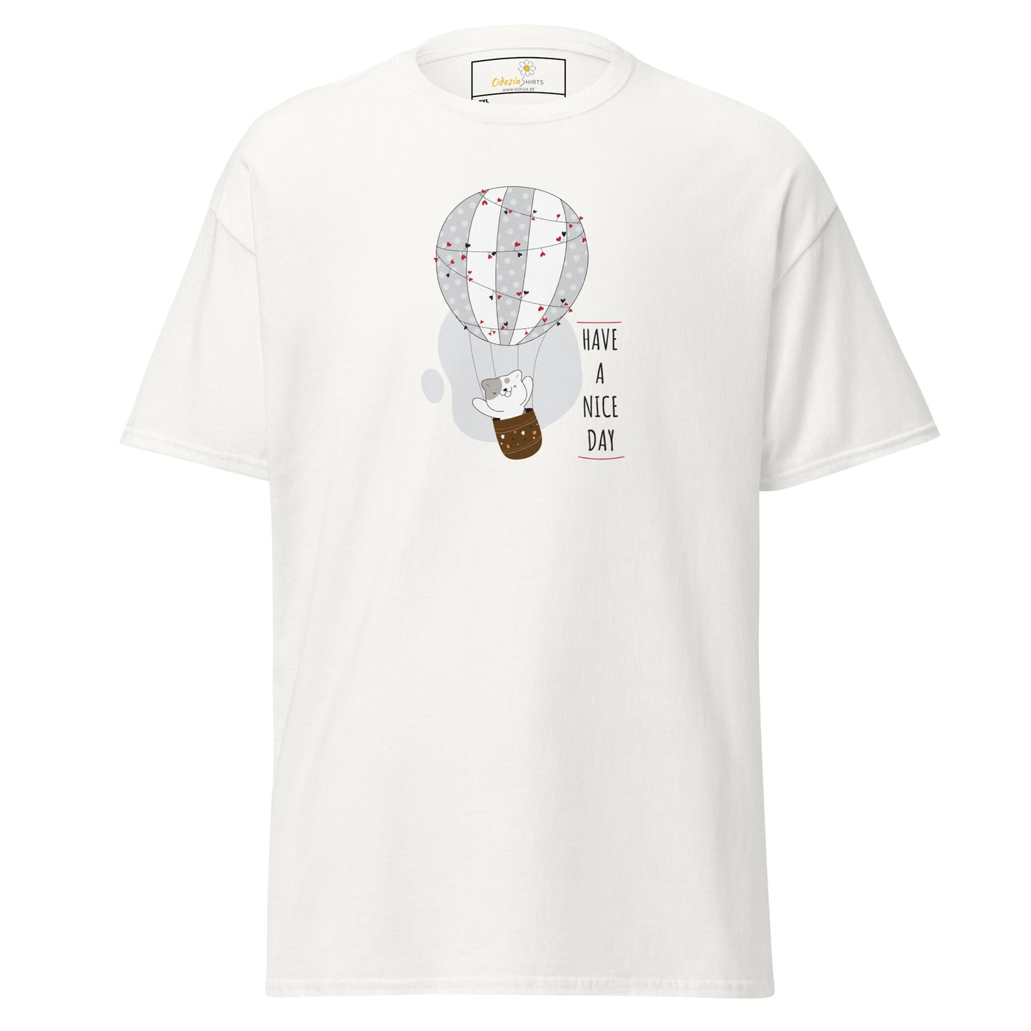 Unisex klassiek t-shirt - DIEREN KAT LUFTBALLON - GROOT