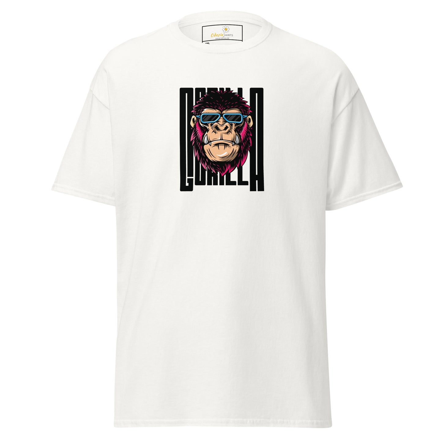 Klassiek heren t-shirt - WILDLIFE GORILLA FUN - GROOT