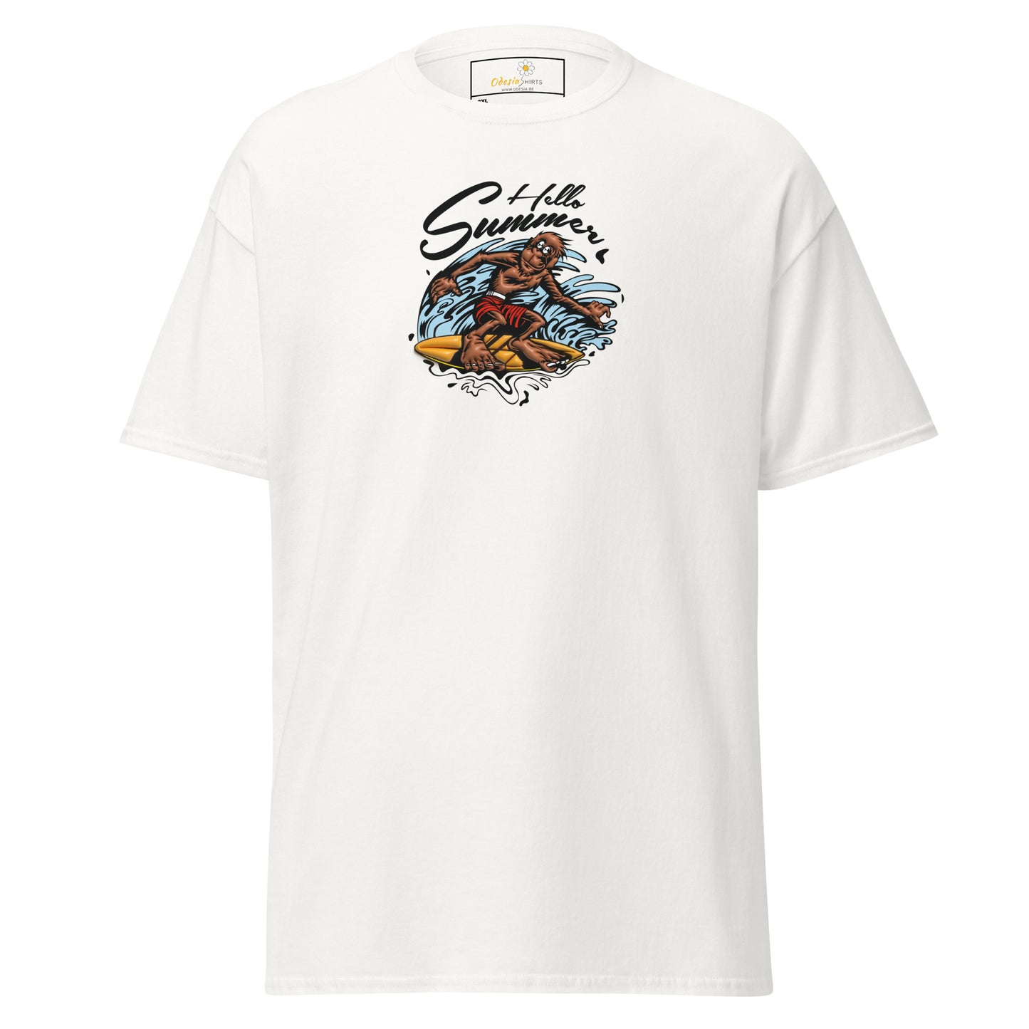 T-shirt classique homme - SINGE SURFEUR D'ÉTÉ - GRAND